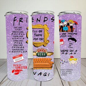Friends TV Show Glitter Hot/Cold 20oz Tumbler with Sayings
